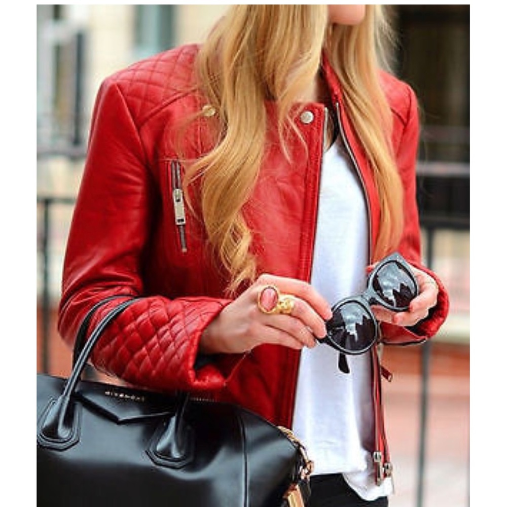 Zara 100% genuine leather biker jacket - Picture 1 of 8